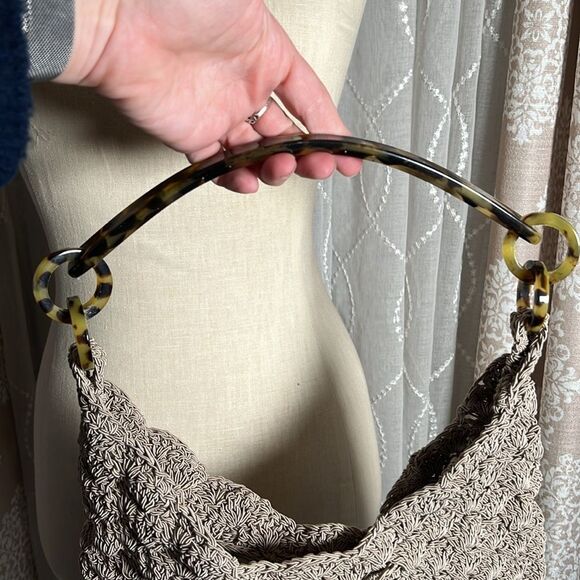 Crochet Works bag with acrylic shoulder strap. - Picture 3 of 10